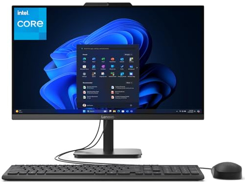 Lenovo 24 All-in-One Desktop Computer per Home Office, processore Intel 8-Core (Beat i5-1140G7), 23.8 FHD AIO, WiFi 6, BT 5.2, RJ-45, HDMI, tastiera e mouse, Windows 11 Pro - 32 GB RAM, 1 TB PCIe SSD