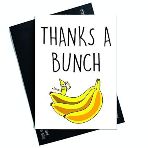 Funny Thank You Card Thanks A Bunch Bananas Card for Friend Work Colleague Co Worker Funny Novelty Appreciation Card Neighbour Cards PC302