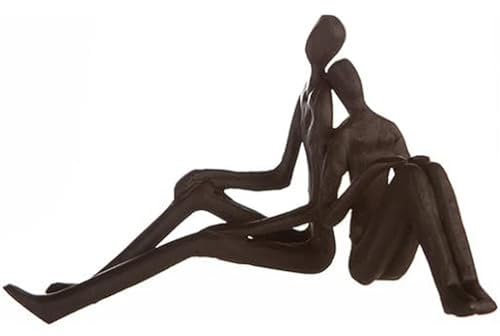 Casablanca modernes Design Casablanca - Design Deko Skulptur Figur - Träume und Liebe - Eisen - brüniert - Breite 20 cm