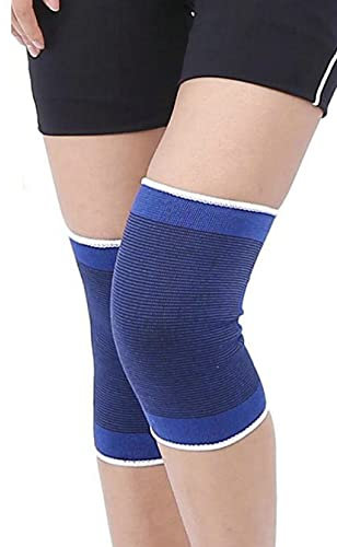 GUTEINTE Fascia Elastica Per Ginocchia, Elastic Support Bandage, Ginocchio Supporto e Sollievo per Dolori Articolari e Slogature, Misura Unica, Unisex, 2 pezzi (blu)
