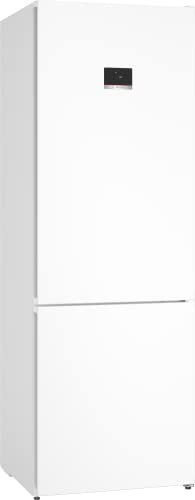 Bosch KGN497WDF Serie 4, Frigorifero combinato da libera installazione, Total No Frost, VitaFresh XXL: Spazio extra-large per i tuoi cibi freschi, PerfectFit, Luce LED, Bianco, 203 x 70 cm