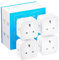 UPXNBOR Smart Plug, Wi-Fi Outlet Compatible with Alexa, Google Home, Wireless Smart Socket with Energy Monitoring, Timer & APP Remote Control - No Hub Required (4 Pack)