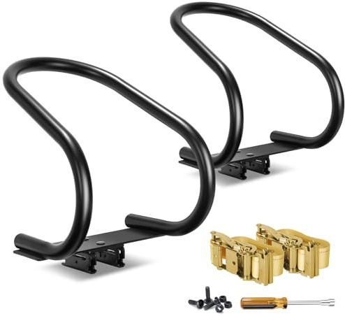 2 Pack E-Track Wheel Chock & Strap Kit|E Track Motorcycle Wheel Chock for Trailers for etrack system|E-Track Accessories for Enclosed Trailer- Supports Tire dirt bike, motorcycle for Garages and Trail