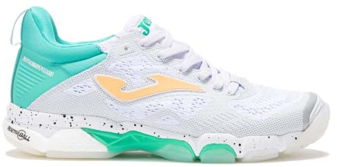 Joma B.Breston Lady 2532 BBRESLS2532 - Zapatillas de Balonmano para Mujer, Color Blanco/Turquesa, Turquesa Blanca, 39 EU
