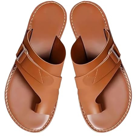 Genérico Sandali Ortopedici Da Donna,Scarpe Estive Ortopedici Da Donna | Sandali E Pantofole Antiscivolo Con Supporto Comodo Per Spiaggia Piscina Viaggio Casual Ed Elegante, Marrone X, 39 EU X-Ancho