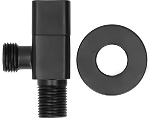 Headerbs Valvola di Arresto Dell'acqua Miscelatore G1/2 Valvola di Arresto Dell'acqua Nera per, Bagno, Balcone