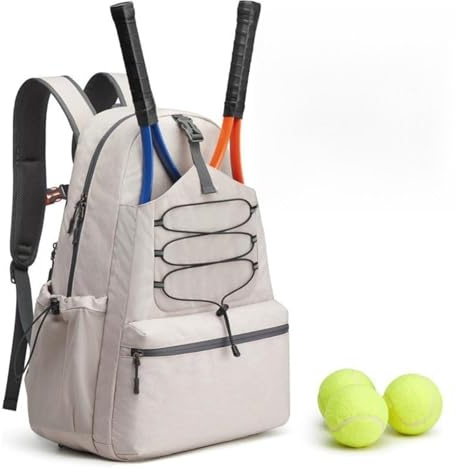 WDSBZNB Tennisväska tennisväska ryggsäck herr och dam stor storlek rymmer 4 racketar med ett fack för skor