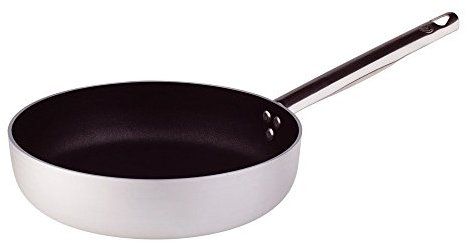 Pentole Agnelli ALSA111S50 Padella Diritta Antiaderente A Friggere Spessore 3 Millimetri E Manico Tubolare Inox, Diametro 50 cm