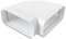 La Ventilazione CCO157B Curva Orizzontale in ABS per Tubo Rettangolare, Bianco, 150x70 mm