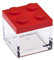 Omada Design set 48pz scatoline mattoncino in plastica trasparente con tappo colorato, 5x5x5 cm, 100% made in Italy