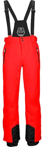Killtec Mens Pantalón Funcional con Correas extraíbles, protección de Bordes y Protector de Nieve. - Enosh, Naranja, M, 30920-000
