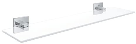 GROHE Start Cube - Glasablage (Stichmaß: 380 mm, verdeckte Befestigung, Material: Glas/Material), chrom, 41109000