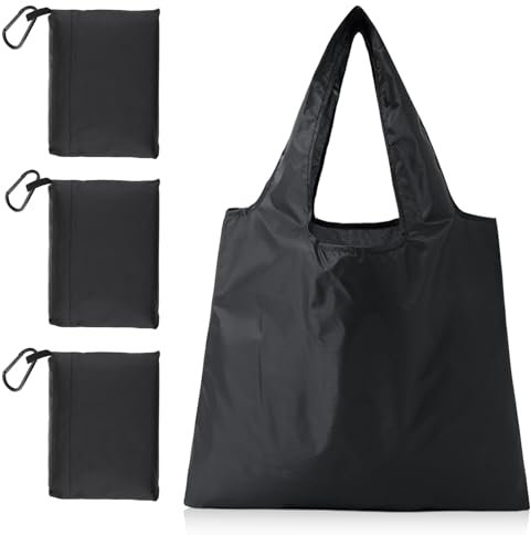 3PCS Einkaufstasche faltbar Umweltfreundliche Einkaufstaschen Einkaufsbeutel Wiederverwendbare Einkaufstasche Waschbar Leicht Einkaufsbeutel Faltbare einkaufstasche im beutel mit angebrachtem Beutel