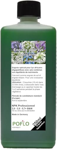 POFLO Engrais liquide professionnel NPK pour lys africains (Bot. Agapanthus) (500 ml)