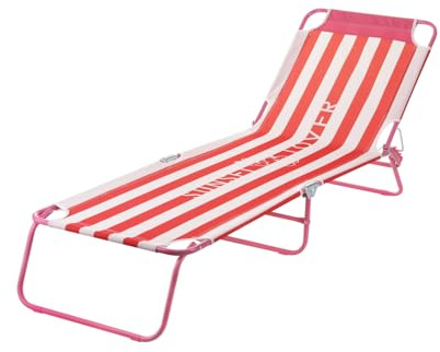 KASANOVA Chaise longue pliante Rouge Bleu Sunset