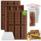 Midnadiy molde de chocolate de silicona, 3pcs profunda barra de chocolate molde de silicona con raspador y 100pcs bolsa, Dubai molde de chocolate para bombones de chocolate praliné