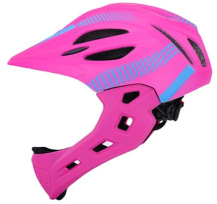 Amagogo Casco da Bici per Bambini Casco da Bicicletta per Bambini per Ragazzi e Ragazze Regalo Casco Sportivo Elegante con Luce per Pattinaggio a rotelle, Rosa Rossa