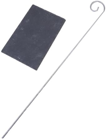 TOYANDONA Marcador de Jardín de Pizarra Negro Varilla de Hierro Resistente al Óxido para Identificar Plantas en Huertos y Balcones, Adecuado para Uso en Jardín y Enseñanza Infantil