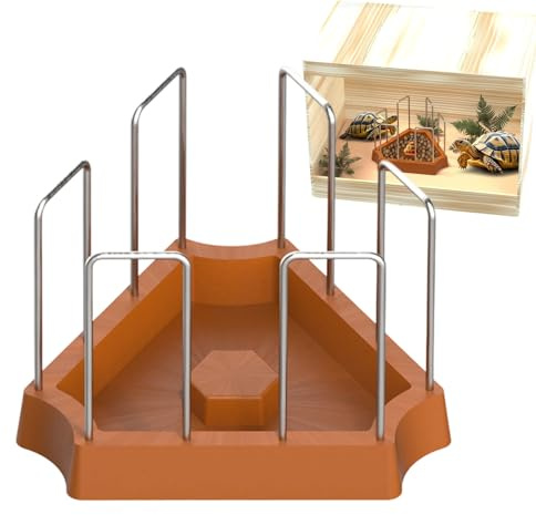 Alimentatore Per Tartarughe,Ciotola per Acqua per Tartarughe e Ciotole per Alimentazione Rettili | per Alimentazione Triangolari per Animali Domestici Rettili come Rane Lucertole