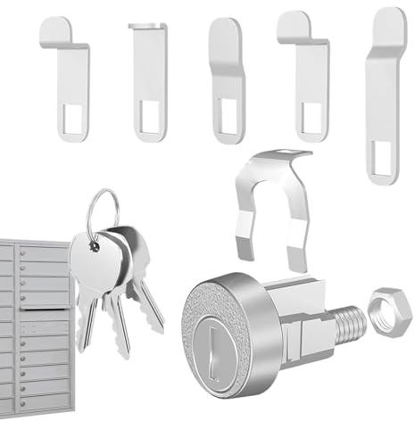 Serratura di ricambio per cassetta postale – Cilindro di serratura in zinco con 3 chiavi – Forniture giornaliere per giardino terrazza portico cortile patio balcone
