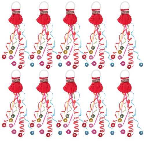 MOTHNUR 15piezas Cintas Hechas Mano Serpentinas Navideñas para Lanzar Mano Serpentinas de Papel Petardos de Cinta para Fiestas de Navidad Graduaciones y Cumpleaños