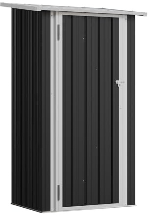 Aoxun 3’x2.1’ Outdoor Metal Storage Shed with Lockable Doors, Metal Sheds Outdoor Storage, Steel Utility Tool Shed for Patio, Garden, Backyard and Lawn, Black