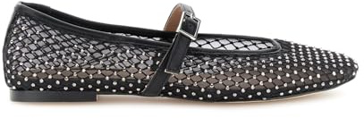 CAFèNOIR - Ballerine con Retina E Multistrass, da Donna, Colore Nero, Taglia 39