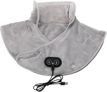 Elektrisk uppvärmd nackdyna, värmedyna för nacke och axlar | Uppvärmd nacklinda med massageapparat och 3 värmeinställningar,Automatisk avstängningsfunktion, värmedyna, vibrationsmassage