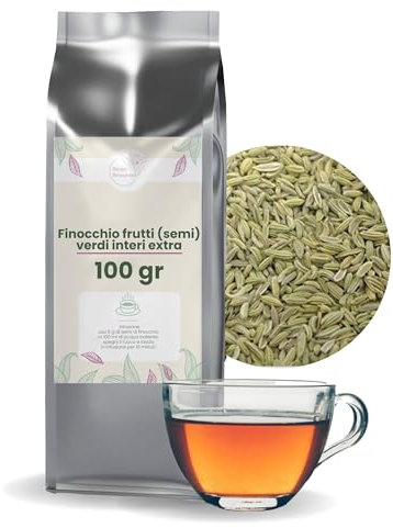 PATRIZIO BRESEGHELLO - Semi Finocchio Frutti Verdi Extra 100 g per Benessere Intestinale e Digestione - Semi di Finocchio per Tisana e Infuso 100% Naturali