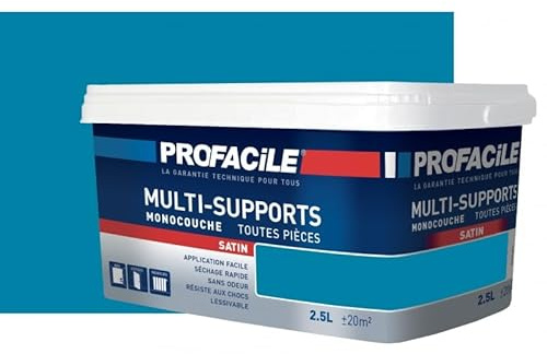 PROFACILE Peinture intérieure multi-supports, satin, murs, plafonds, boiseries, radiateurs, sans odeur, plusieurs teintes 2.5 litres
