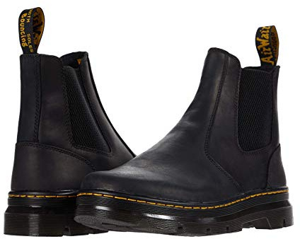 Dr. Martens Unisex Embury Chelsea Boot, Black Wyoming, 10 Women/9 Men