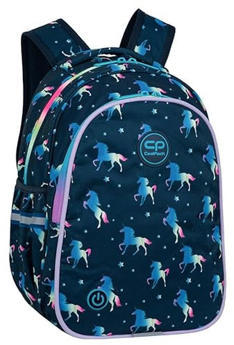 Coolpack F110670, Schulrucksack JIMMY LED BLUE UNICORN, Multicolor