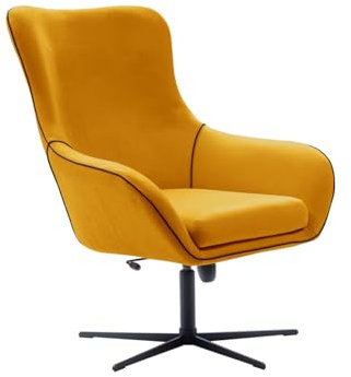 Mirjan24 Sessel Ezrubo, Polstersessel, Loungesessel, modern Relaxsessel mit Metallfüße, Dreh- und Kippmechanismus, Einzelsessel für Wohnzimmer oder Schlafzimmer (Velluto 08 + Velluto 20)