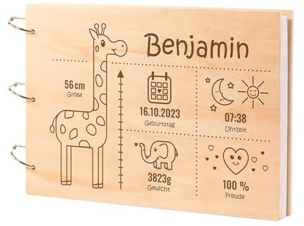 Baby Keepsake Box aus Holz zum Selbstgestalten, Personalisiertes Memory Box, Erinnerungskiste mit Gravur zur Geburt, Kinder Geschenke zur Geburt, DIY Keepsakebox, Babygeschenke