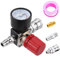 HIULLEN 1/4 Druckminderer Druckluft, Druckschalter Regelventil, Druckschaltventil mit Manometer, EU-Standard Druckregler Kompressor, 175 PSI für Luftverdichter, Luftkompressor, 4Löcher