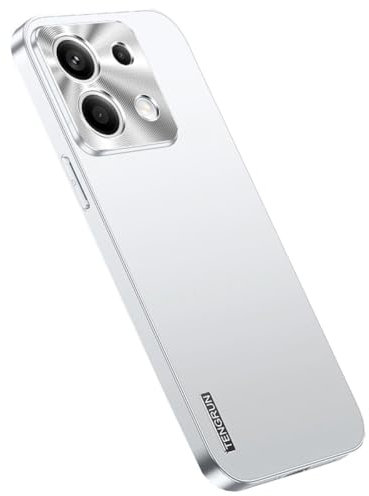 Wigento Für Xiaomi Redmi Note 13 Pro/Poco X6 Feinmattes Metall Design Handy Hülle Cover Case Zubehör Silber