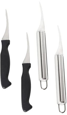 ABOOFAN Heimwerkzeuge 4 Stück Garnelenfadenschneider gekrösemesser Krustentiermesser Schalentiere Austernschäler Garnelenschnur-Reinigungsschneider Garnelen-Schnurschneider Haushalt pp