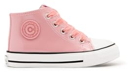 Conguitos - Zapatillas Altas Casual para niños cómodas (Rosa/Talla 36)