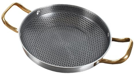 PAMINGONO Padella Inossidabile Design Antiaderente Frittura Crostacei Quotidiana Compatibile Induzione