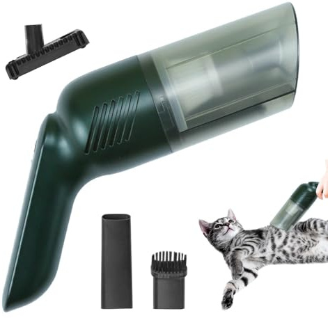 Jinyilwn Aspiratore elettrico senza fili per peli di cane per la toelettatura dei cuccioli | Palmare per piccoli animali, multifunzionale, per uso interno o esterno