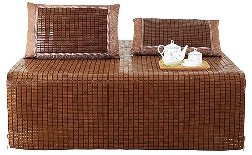 Madrass Sommar Sovmatta Hopfällbar Bambu Sängmatta Cool Liggmadrass Slät Luftkonditionerad Matta Komfort(W*L:0.9 * 1.9m(3.0 * 6.2ft))