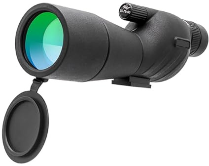 Tubkikare 25-75x60 Kikarsikte Zoomteleskop BAK4 Prisma Vattentät Kraftfull Monokulär For Fågelskådning Målskytte Utomhuscamping Kraftfullt Okular Och FöRstoringsglas(Black standard)
