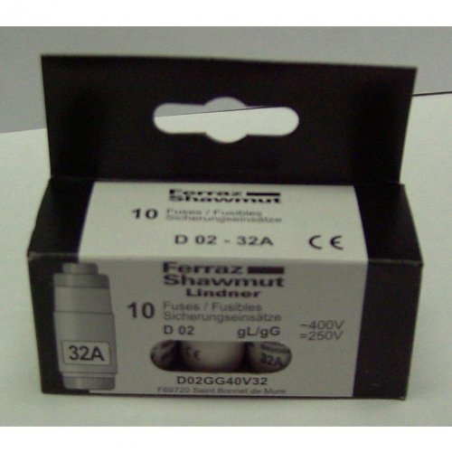 Neozed Sicherung 32A D02 / Schachtel mit 10 Stück