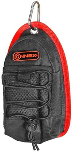 Connex Werkzeugtasche Freizeit - 2 Fächer - Verstellbarer Gummizug & Reißverschluss - Mit Karabiner - Aus Polyester - Pflegeleicht/Freizeittasche/Gürteltasche / COX952316