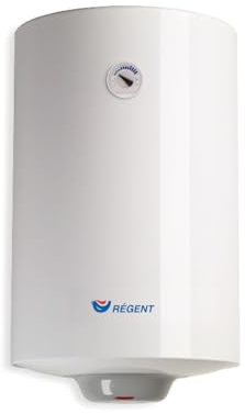 Regent - Termo Eléctrico 100L, Calentador de Agua Eléctrico 100 Litros Vertical, con Luz Piloto y Válvula de Seguridad, 48x45x91.8 cm - Fabricado para ser Instalado en España