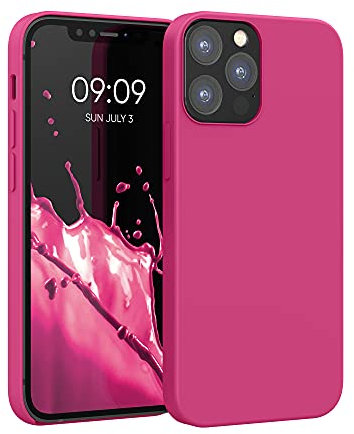 kwmobile Handyhülle für iPhone 12 Hülle/iPhone 12 Pro Hülle - Silikon Handy Case - weiche Oberfläche - kabelloses Laden - Himbeer Pink