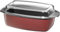 WMF Fusiontec Bräter, rechteckige Form, 32 x 21 cm, perfektes Braten, homogene Kochergebnisse, kratzfest, einfache Reinigung, backofengeeignet, 30 Jahre Garantie, Multifunktionsdeckel, Rose Quartz