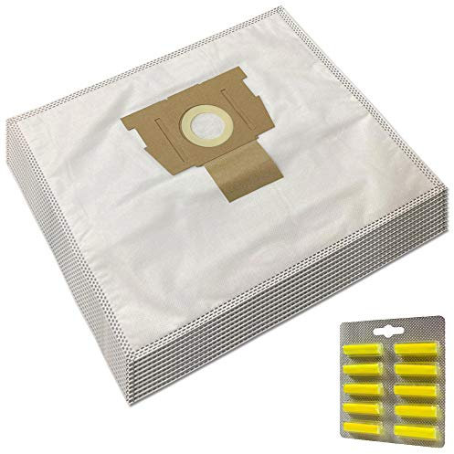 Set 10 Duftstäbchen + 10 Staubsaugerbeutel Für Rowenta-Staubsauger Artec 2, Manea, Silent Force, Spaceo, RO4799 Silence Force, ZR-0015, ZR-0028 | kompatibel mit Swirl R 36 / R36