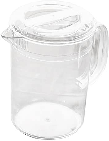 Duiaynke Juice Cooling Carafe Water Jug for Milk Red Wine Cold Drinking Juice (Transparent,1.5L)