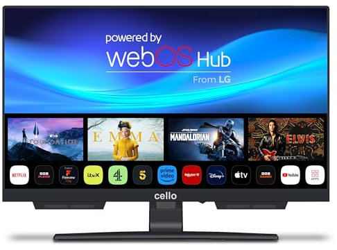Cello C1924WSH 19″ inch Smart Frameless TV Freeview Play Pitch Perfect Speakers FreeSat, Bluetooth. Netflix, Prime Video, Youtube, Disney+